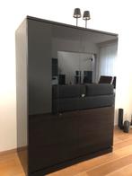 KAST ZWART ZEER EXCL CASSINA 2-deurs met legplanken, Ophalen, Overige materialen, Gebruikt, 100 tot 150 cm