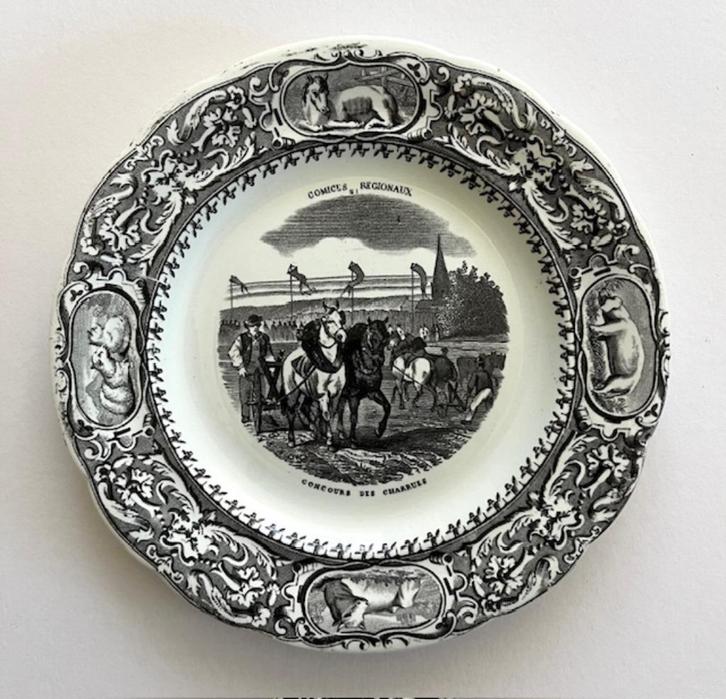 Gien Geoffroy et C. bordje van Frans keramiek, Antiek en Kunst, Antiek | Servies los, Ophalen of Verzenden