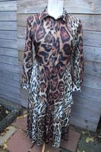 Doorknoopjurk zwart/bruin/beige CTN mt 38 Vaste prijs, Maat 38/40 (M), CTN, Zwart, Ophalen of Verzenden