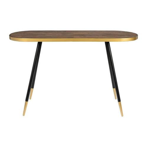 Sidetable, bijzettafel, fineer blad, metalen poten, 121x41cm, Huis en Inrichting, Tafels | Sidetables, Zo goed als nieuw, 25 tot 50 cm