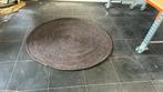 Jute vloerkleed 160 cm - zwart/bruin - rond - #22, Zwart, 150 tot 200 cm, Rond, Nieuw