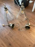 2 hanglampen voor boven de eettafel of bar., Ophalen, Zo goed als nieuw, Glas, Minder dan 50 cm