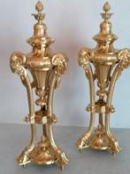 Koppel 19e antiek Cassolettes vazen in bronze, Ophalen of Verzenden