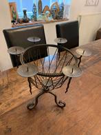 Kandelaar met 6 kaarsen smeedwerk, Ophalen of Verzenden, Zo goed als nieuw