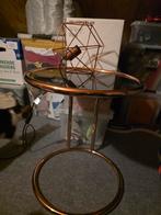 Bijzettafel met lamp. Rose goud, Huis en Inrichting, Ophalen, Rond, Minder dan 55 cm, 45 tot 60 cm