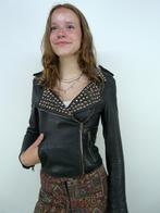 *Abfab Leren Jack met Gouden Studs Zara Premium XS*, Ophalen of Verzenden, Zo goed als nieuw, Maat 34 (XS) of kleiner, Zara