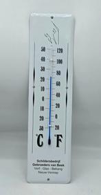 Emaille reclamebord met thermometer, Verzamelen, Ophalen of Verzenden, Zo goed als nieuw, Reclamebord