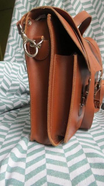merk Oldschool Bags, leren tas, Made in Holland, bruin beschikbaar voor biedingen