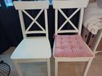 2x INGOLF Eetkamerstoelen - Wit, Ophalen, Twee, Zo goed als nieuw, Hout