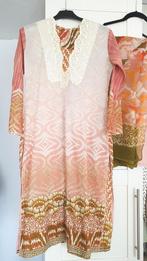 Maat S roze katoen geborduurde Indiase Marokkaanse jurk pak, Overige typen, Ophalen of Verzenden, Zo goed als nieuw, Roze