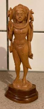 Prachtig houtsnijwerk Godin Laxmi beeld Lakshmi, Antiek en Kunst, Ophalen of Verzenden