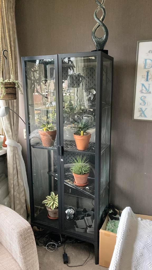 Kast Milsbo kweekkas, Huis en Inrichting, Kasten | Vitrinekasten, Zo goed als nieuw, Minder dan 100 cm, 25 tot 50 cm, Ophalen of Verzenden