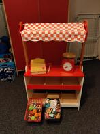 Houten winkelkraam met kassa, weegschaal en meer toebehoren, Kinderen en Baby's, Speelgoed | Houten speelgoed, Ophalen, Gebruikt