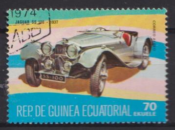Guinea Ecuatorial 1974 Antieke auto Jaguar SS 100 beschikbaar voor biedingen