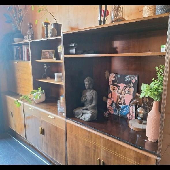 Vintage Patijn voor Zijlstra kast – met lades en kastdeuren, Huis en Inrichting, Kasten | Vitrinekasten, Gebruikt, 150 tot 200 cm
