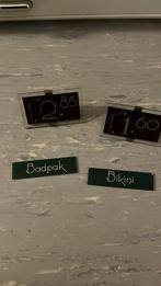 Vintage prijskaartjes glazen bordjes, Ophalen of Verzenden, Huis en Inrichting