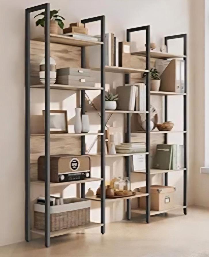 Stijlvolle wandkast met planken, Huis en Inrichting, Kasten | Boekenkasten, Zo goed als nieuw, 150 tot 200 cm, 150 tot 200 cm