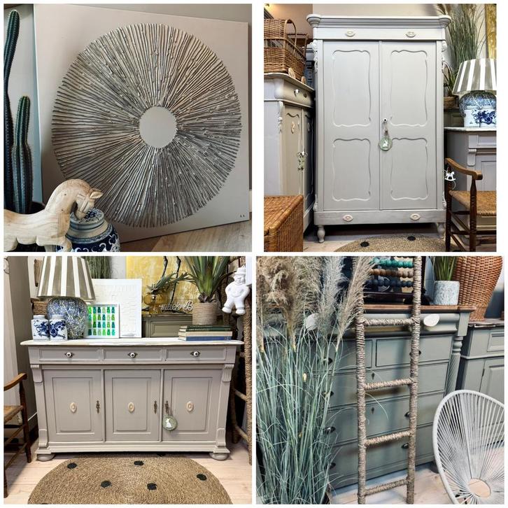 Babykamer biedermeier commode linnenkast meidenkast taupe, Kinderen en Baby's, Kinderkamer | Commodes en Kasten, Zo goed als nieuw