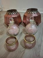Leuke Roze Kaarsenpotjes Set, Ophalen, Zo goed als nieuw