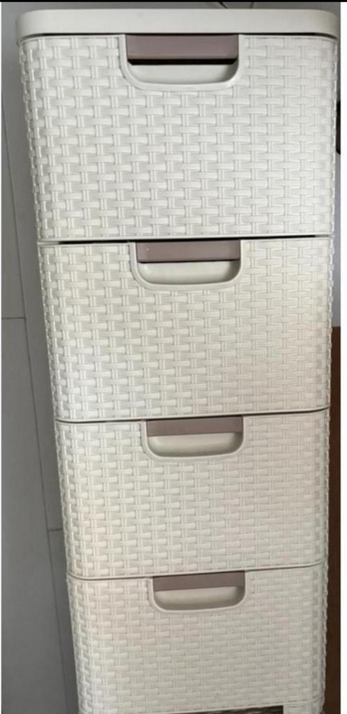 Curver style ladensysteem kastje  creme 4 lades ladenkastje, Huis en Inrichting, Kasten | Ladekasten, Zo goed als nieuw, Minder dan 100 cm