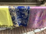 Pashmina shawl’s met franjes, Ophalen of Verzenden, Zo goed als nieuw, Maat 46/48 (XL) of groter, Sjaal