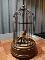 Vogelkooitje met fluitende vogeltjes., Antiek en Kunst, Ophalen
