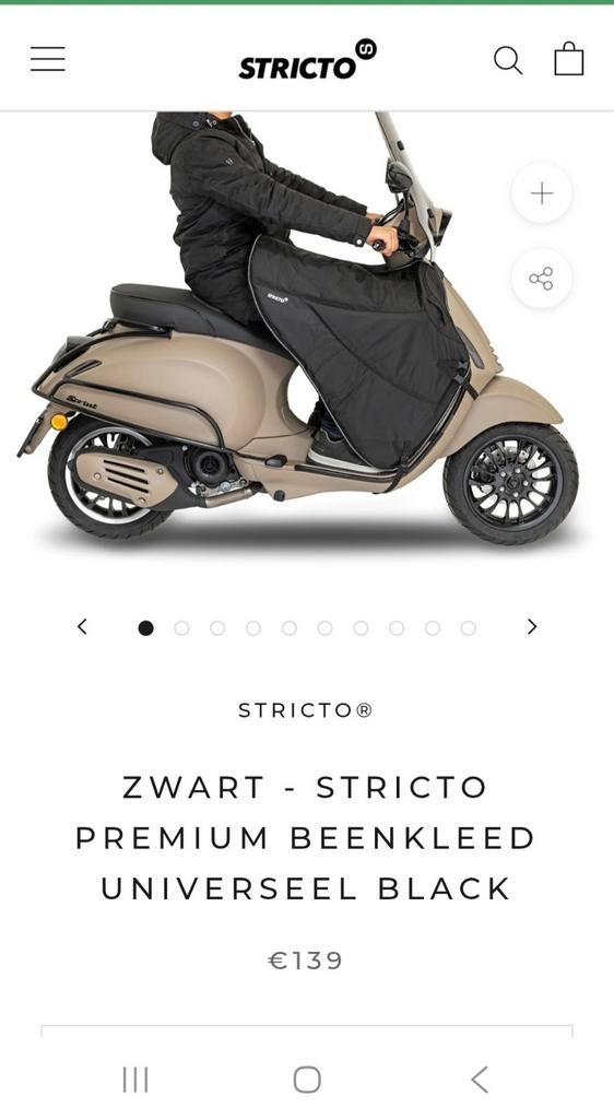 Vespa Beenkleed Stricto - Nieuw!, Ophalen of Verzenden, Nieuw, Overige typen, Vespa