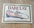 Sticker Team Barclay , Streuer/ Schnieders WK 1984 racing, Verzamelen, Ophalen of Verzenden, Zo goed als nieuw, Auto's