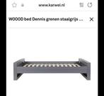 Woood Dennis bed 90x200 met lattenbodem - grijs, Ophalen, Gebruikt, 90 cm, Eenpersoons