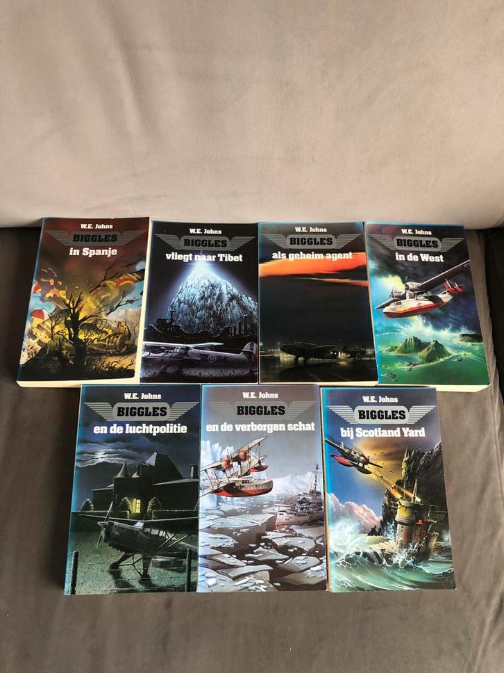 Biggles Boeken Collectie - 7 Delen, Boeken, Kinderboeken | Jeugd | onder 10 jaar, Zo goed als nieuw, Fictie algemeen, Ophalen