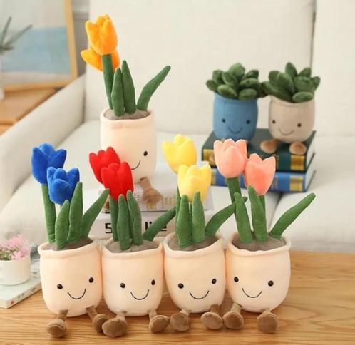 Bloemen Tulpen knuffels - Nieuw - verschillende kleuren, Kinderen en Baby's, Speelgoed | Knuffels en Pluche, Nieuw, Overige typen