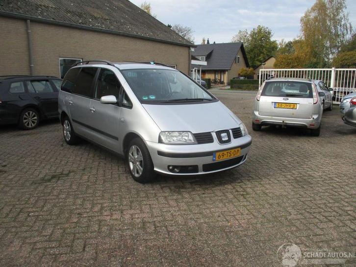 SEAT Alhambra 1.8-20VT Stylance Aut 7p (bj 2007, automaat), Auto diversen, Schadeauto's, Seat, Automaat, Benzine, MPV, Zilver of Grijs