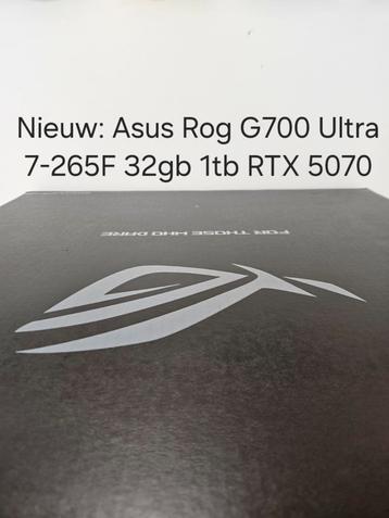 Nieuw: Asus Rog G700 desktop pc Ultra 7-265F 32gb RTX 5070 beschikbaar voor biedingen