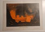 Litho Vuurmeer in de Kilauea-krater op Hawaï, Ophalen of Verzenden