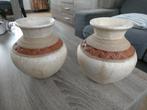 2 aarden vazen, Steen, Overige kleuren, Nieuw, Ophalen of Verzenden