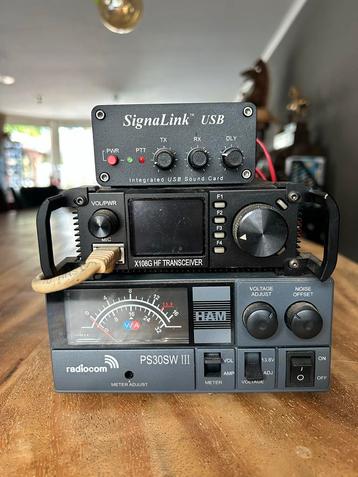 X108G HF Transceiver,Radiocom PS30SW, Tigertronics SignaLink beschikbaar voor biedingen