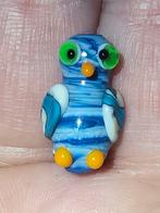 Blauwe Glas Vogel Kraal - Handgemaakt, Hobby en Vrije tijd, Kralen en Sieraden maken, Ophalen of Verzenden, Nieuw, Kraal