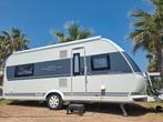 Hobby 560 LU mover, airco, luifel, satelliet etc. 2020!, Caravans en Kamperen, Hobby, 5 tot 6 meter, Tot en met 4, 2 aparte bedden
