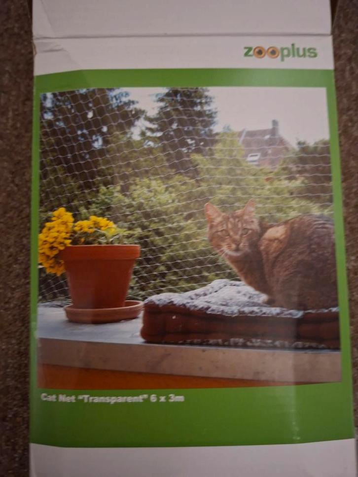 Kattennet voor balkon of tuin 6 x 3 meter wit/transparant, Dieren en Toebehoren, Katten-accessoires, Nieuw, Ophalen