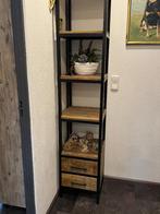 Boekenkast mangohout industrieel, Ophalen, Met plank(en), Minder dan 50 cm, Overige materialen