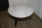 marmeren salontafel 80 cm Japandi, Ophalen, Overige materialen, 50 tot 100 cm, Rond