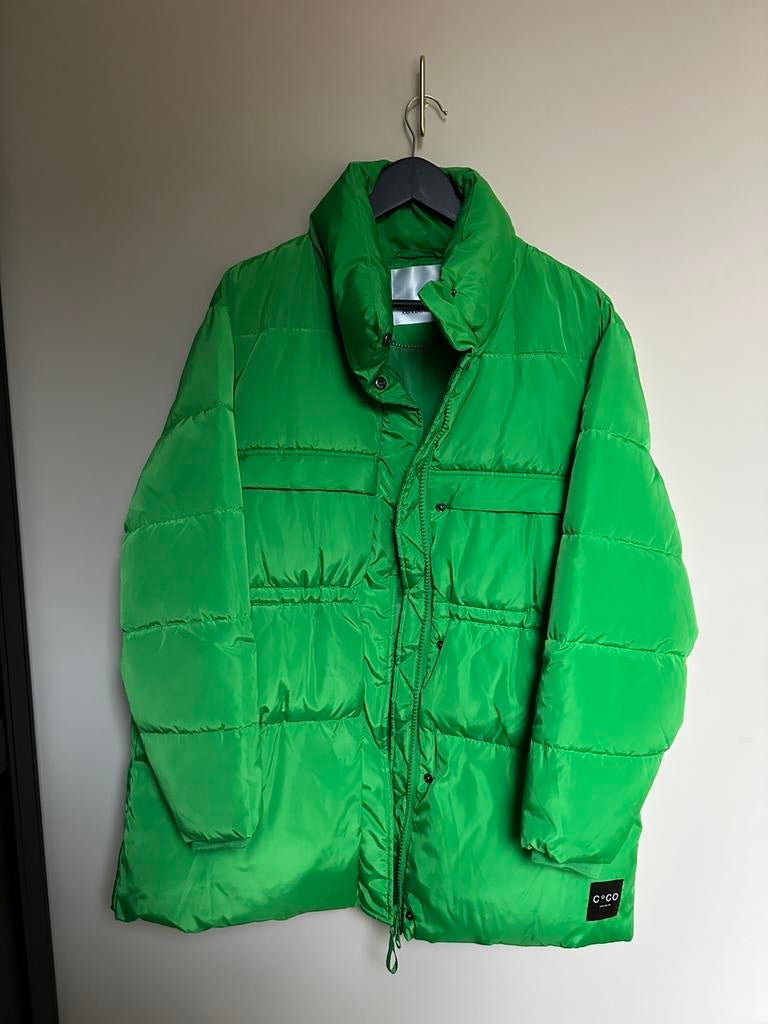 Felgroene winterjas Co couture maat s, Kleding | Dames, Ophalen of Verzenden, Zo goed als nieuw, Groen