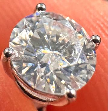 6mm Moissanite oorbellen 1.6 ct – 925 zilver – GRA cert. beschikbaar voor biedingen