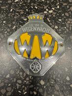ANWB WW embleem. Geel A.N.W.B. logo voor een oldtimer auto., Ophalen of Verzenden, Gebruikt, Gebruiksvoorwerp