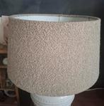 Ronde beige, taupe teddy lampenkap, Modern, japandi,  hotel chique, Ophalen of Verzenden, Zo goed als nieuw, Minder dan 25 cm