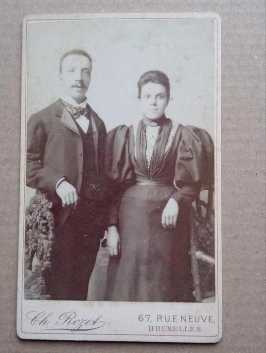 CDV kabinetfoto Bruxelles Brussel België ca 1890, Verzamelen, Foto's en Prenten, Gebruikt, Verzenden, Foto, Buitenland