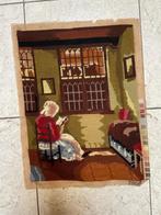 Vermeer geborduurd schilderij, Antiek en Kunst, Kunst | Schilderijen | Klassiek, Ophalen of Verzenden