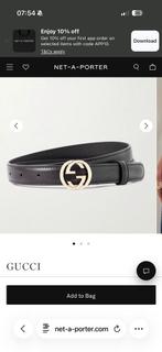 Gucci Riem - Zwart Leer, Kleding | Dames, Riemen en Ceinturen, Minder dan 3 cm, 90 tot 100 cm, Tailleriem, Ophalen of Verzenden