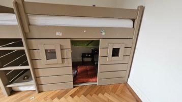Alta halfhoogslaper met huisje | ***hoogslaper bed*** beschikbaar voor biedingen