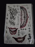 Joker Dc Suicide Squad XL Tattoo vel - Harley Quinn Joker, Hobby en Vrije tijd, Kostuums, Theaterbenodigdheden en LARP, Ophalen of Verzenden